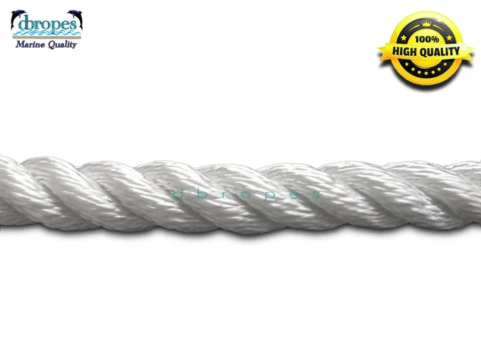 1/2" X 8' Three Strand Mooring Pendant 100% Nylon Rope (Tensile Strength 6.400 Lbs.) Made in USA.