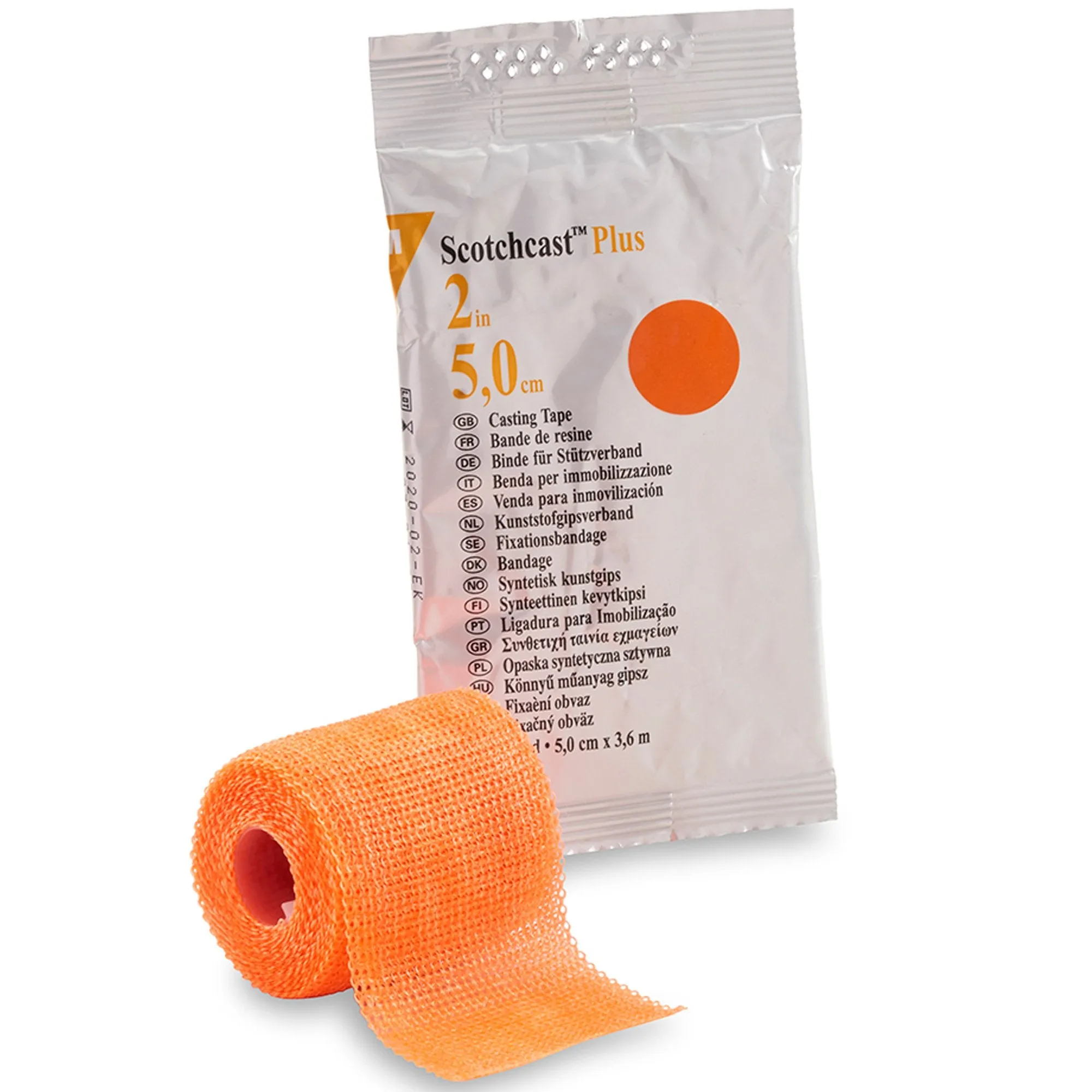 3M™ Scotchcast™ Plus Bright Orange Cast Tape, 2 Inch x 4 Yard, 1 Case of 10