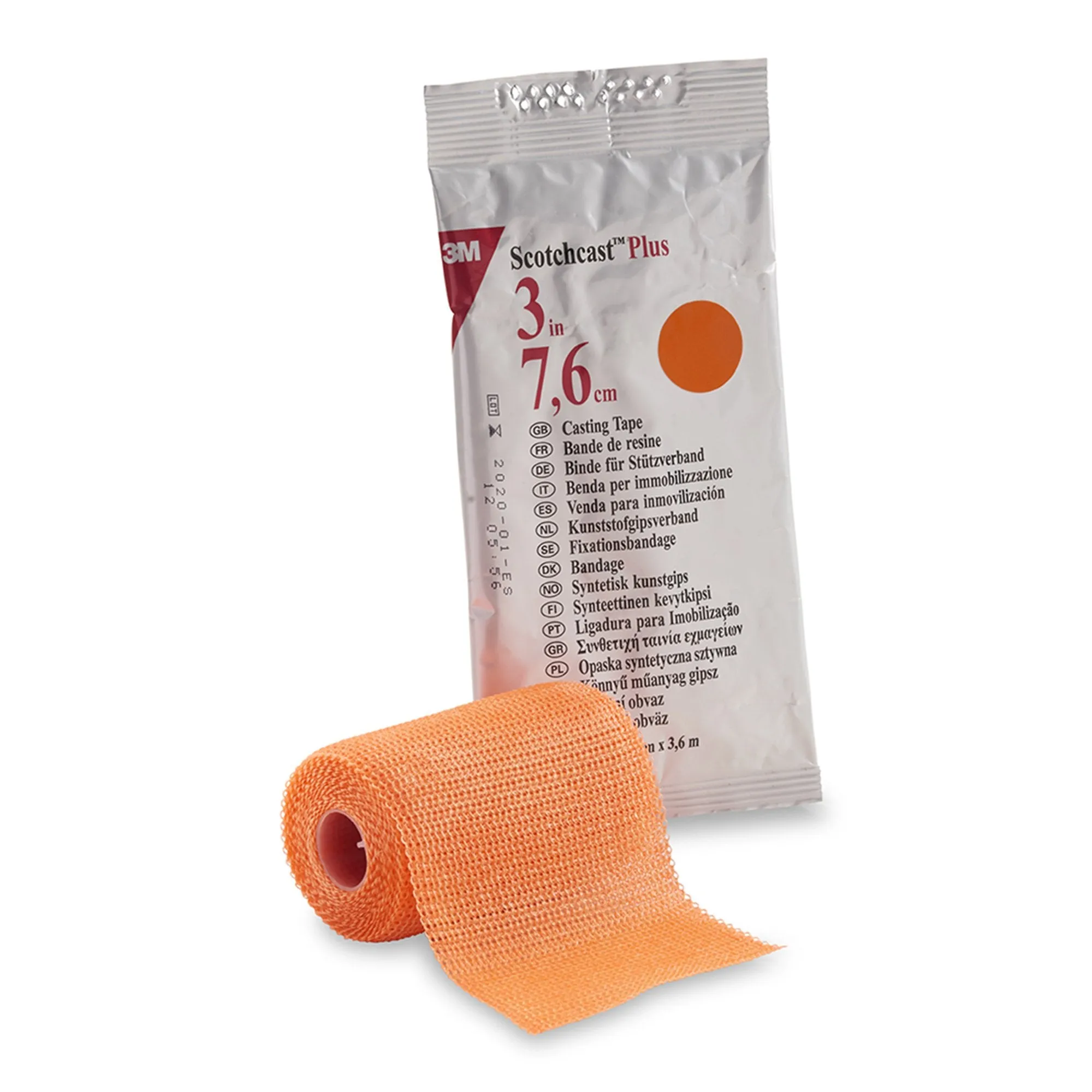 3M™ Scotchcast™ Plus Bright Orange Cast Tape, 3 Inch x 4 Yard, 1 Each