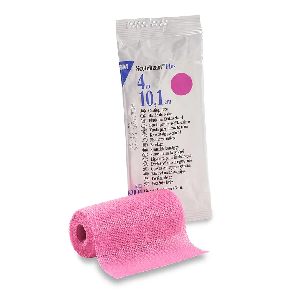 3M™ Scotchcast™ Plus Bright Pink Cast Tape, 4 Inch x 4 Yard, 1 Box of 10