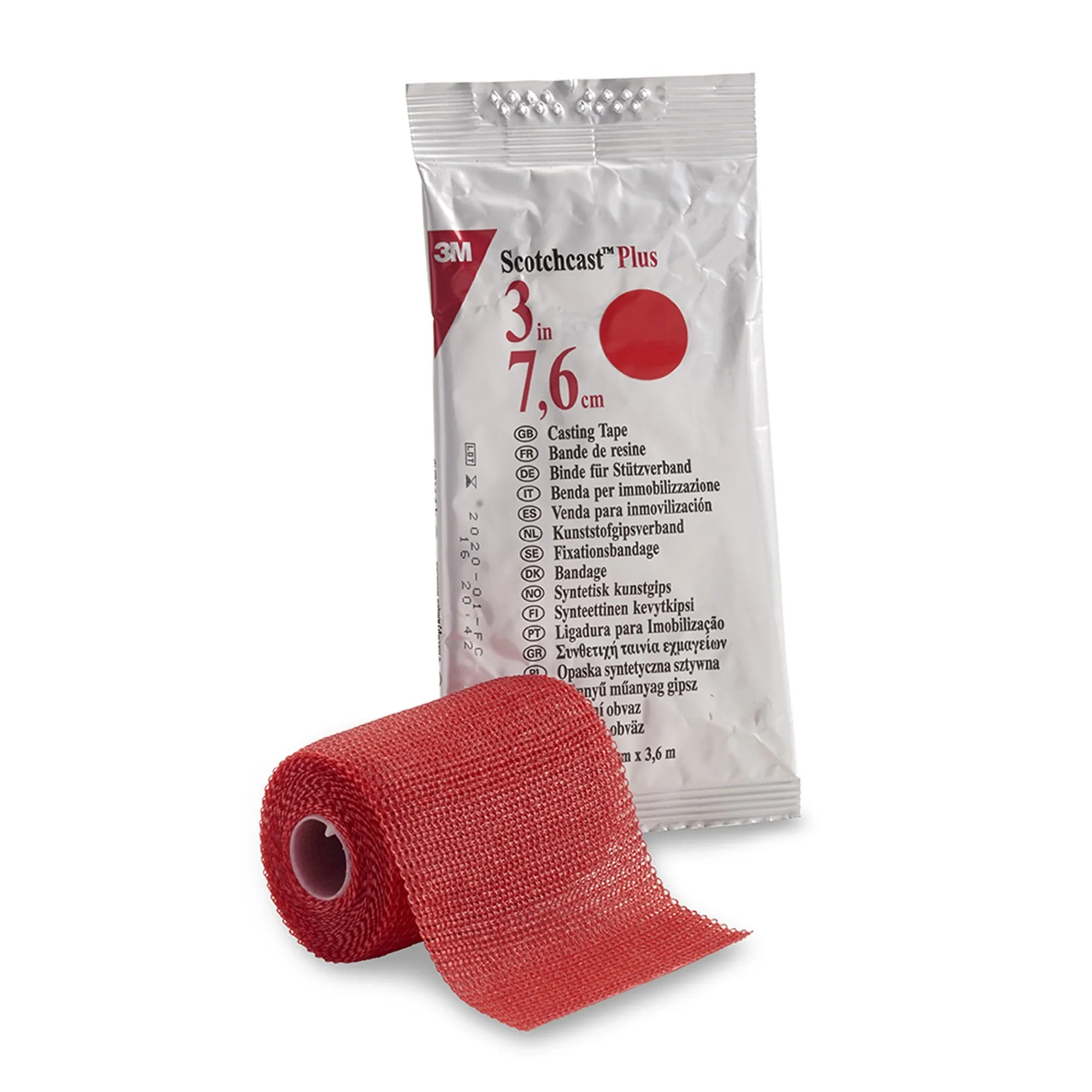 3M™ Scotchcast™ Plus Cast Tape, Red, 3 Inch x 4 Yard, 1 Each