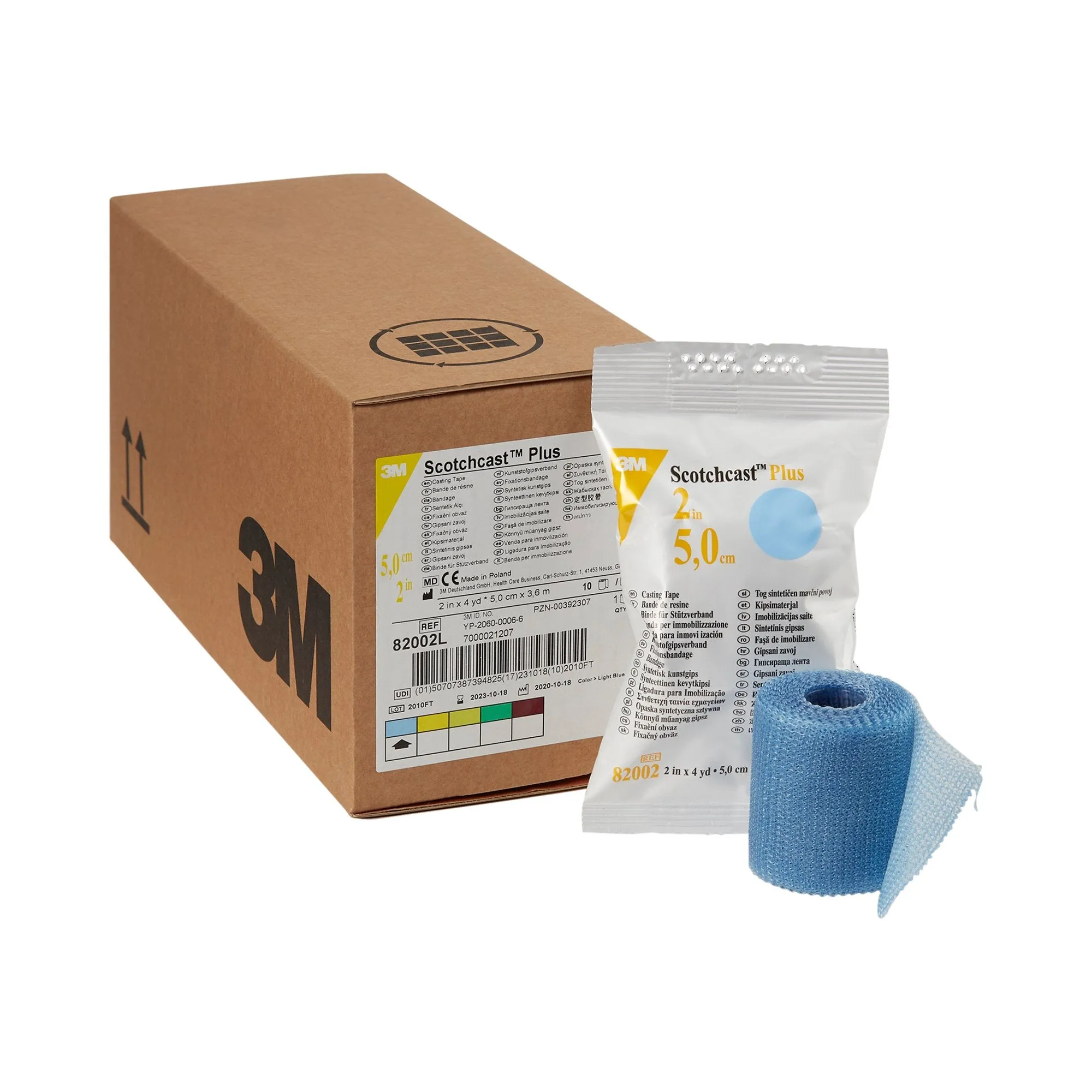 3M™ Scotchcast™ Plus Light Blue Cast Tape, 2 Inch x 4 Yard, 1 Case of 10