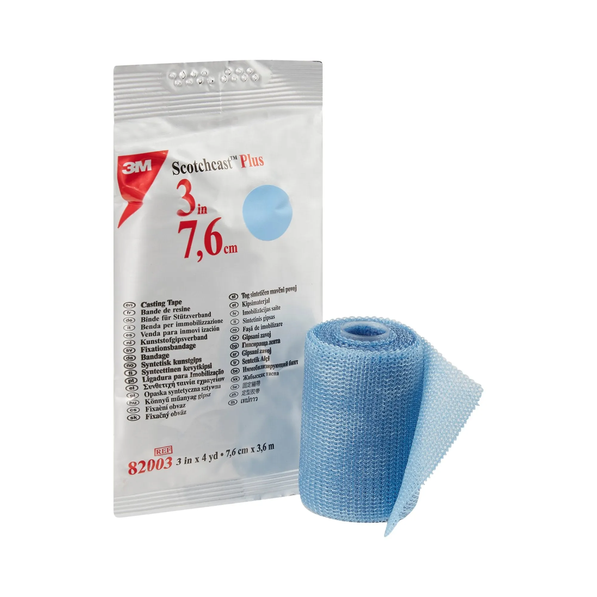 3M™ Scotchcast™ Plus Light Blue Cast Tape, 3 Inch x 4 Yard, 1 Case of 10