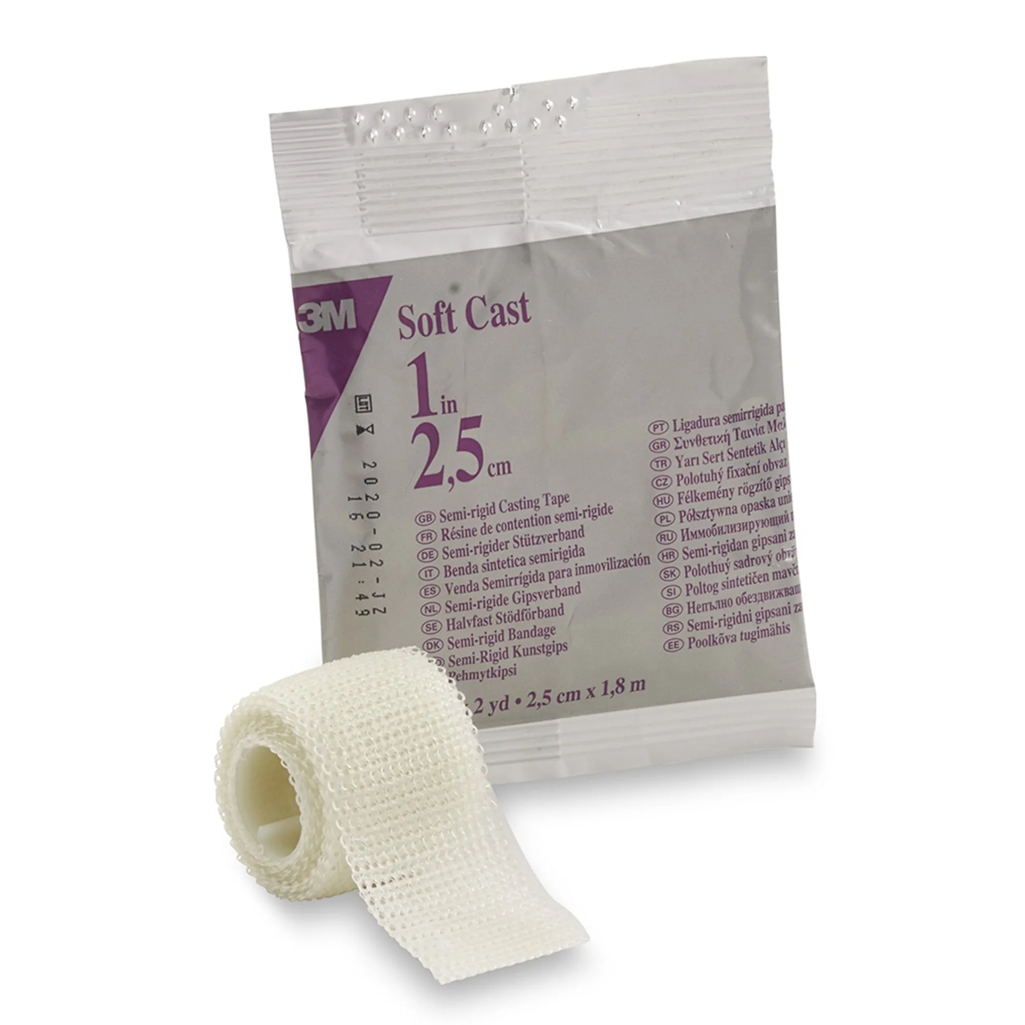 3M™ Scotchcast™ Soft Cast Tape, White, 1 Inch x 6 Foot, 1 Case of 10