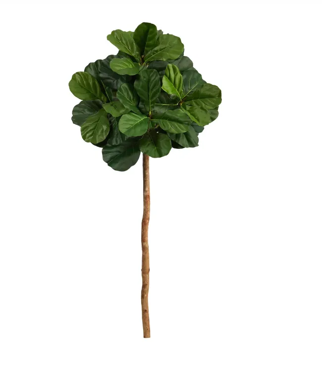 4.5' Fiddle Leaf Artificial Tree (No Pot) - Low Maintenance, Life-Like & Vibrant Silk Trees For Busy People.