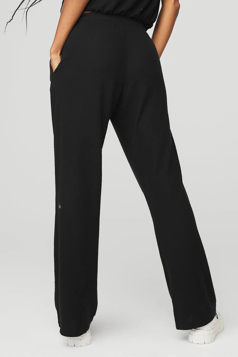 Alolux High-Waist Soho Wide Leg Pant - Black