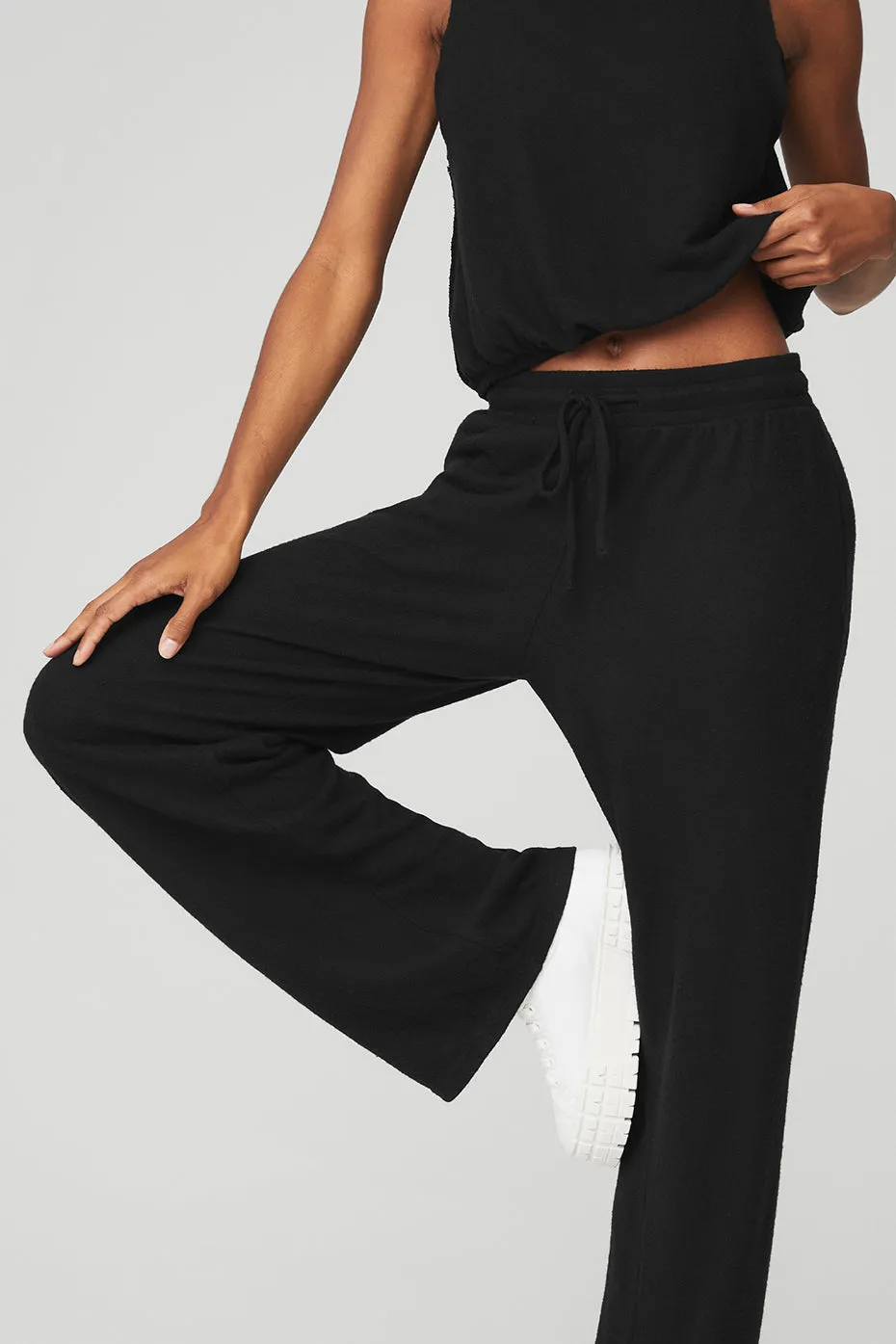 Alolux High-Waist Soho Wide Leg Pant - Black