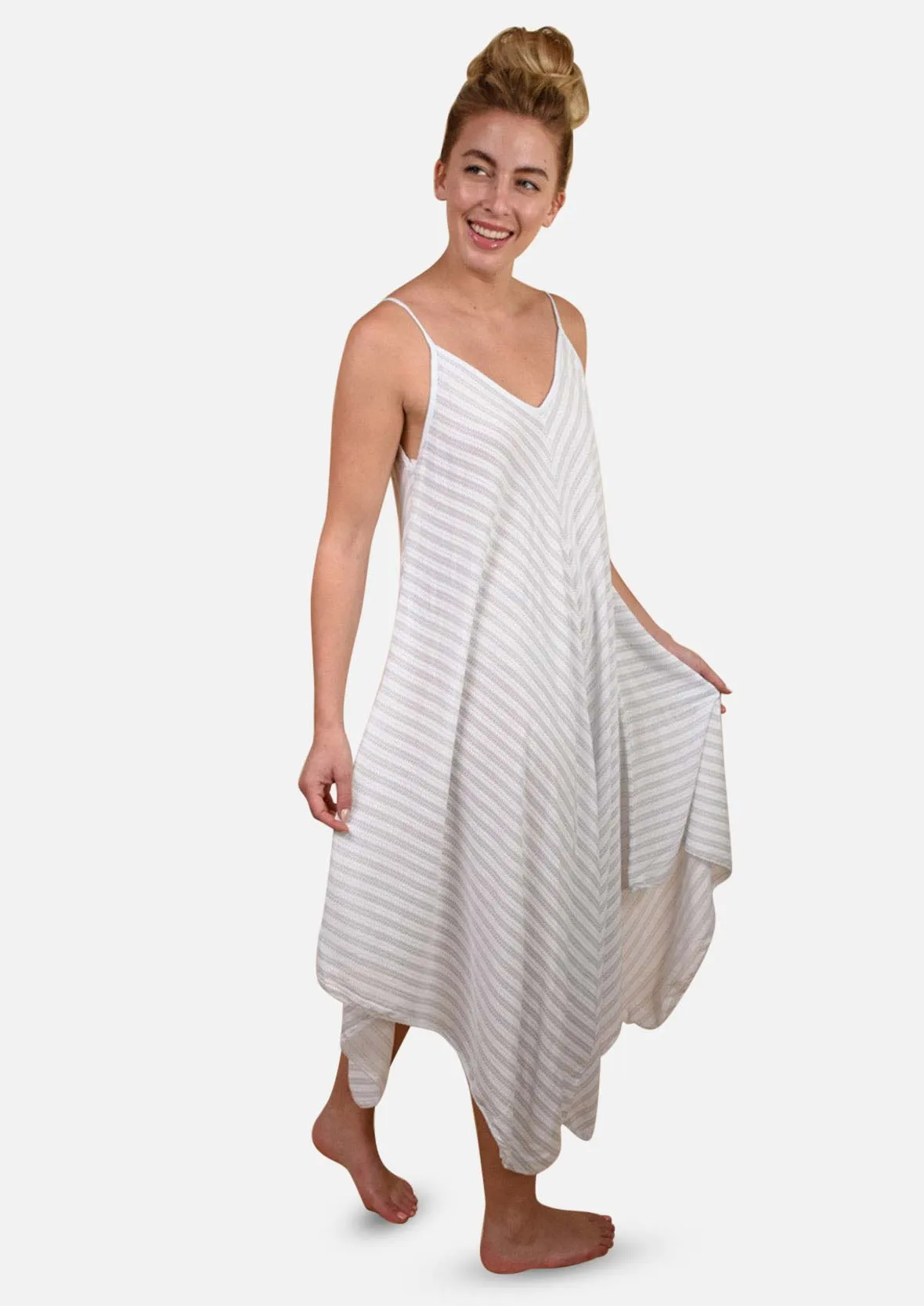 Asymmetrical Striped Dress