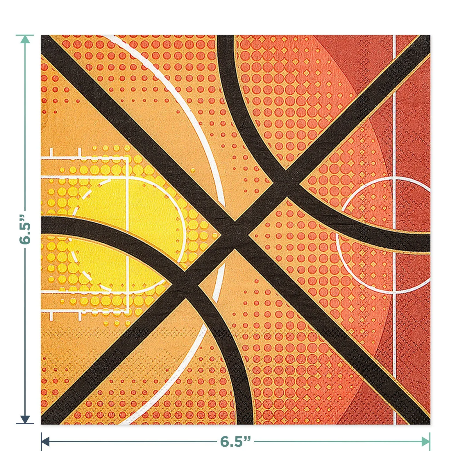 Basketball Party Supplies Jump Shot Paper Dessert Plates and Napkins (Serves 16)