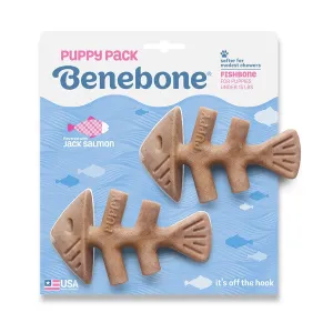 Benebone Puppy 2-Pack Fishbone Jack Salmon Flavour