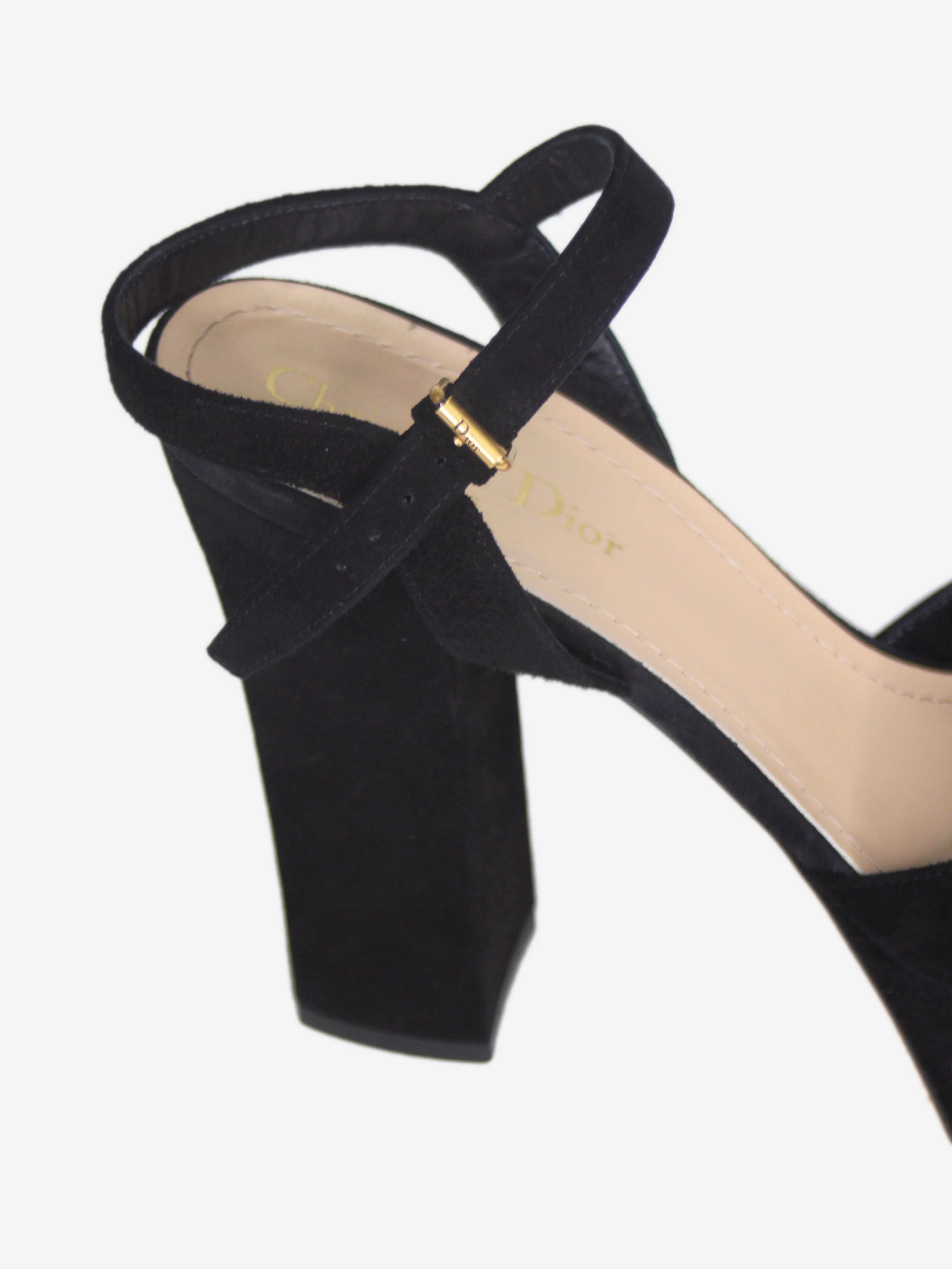 Black platform sandal heels - size EU 39.5