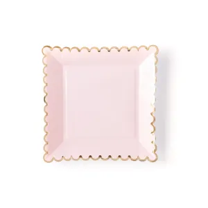 Blush Scalloped 9" Paper Plates