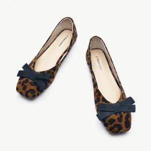 Bowknot Ballerina Flats (Eva) Leopard