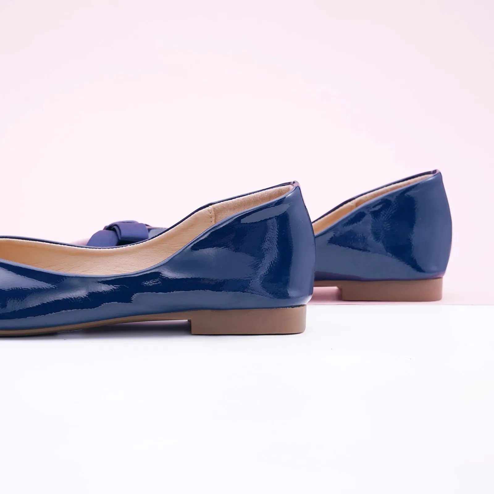 Bowknot Ballerina Flats (Eva) Navy