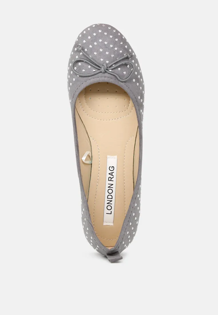 Briana Ballerina Flats With Silver Studs