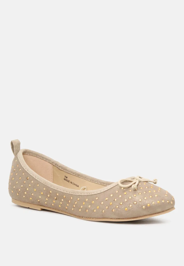 Briana Ballerina Flats With Silver Studs