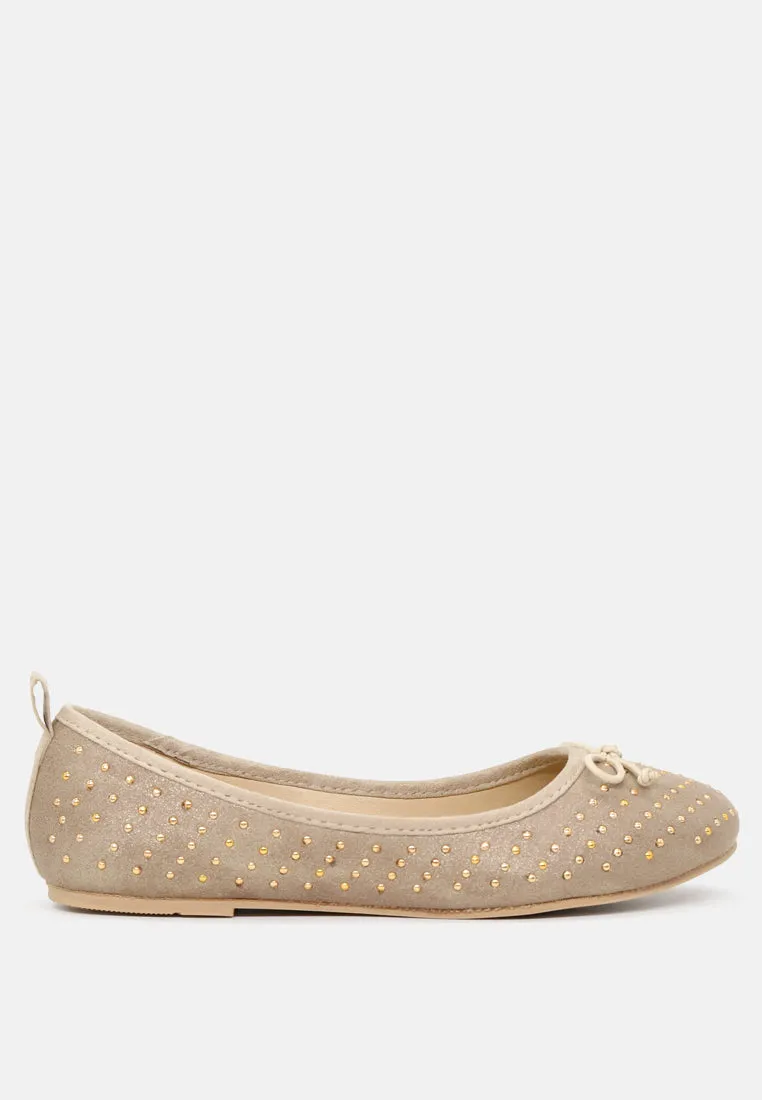 Briana Ballerina Flats With Silver Studs