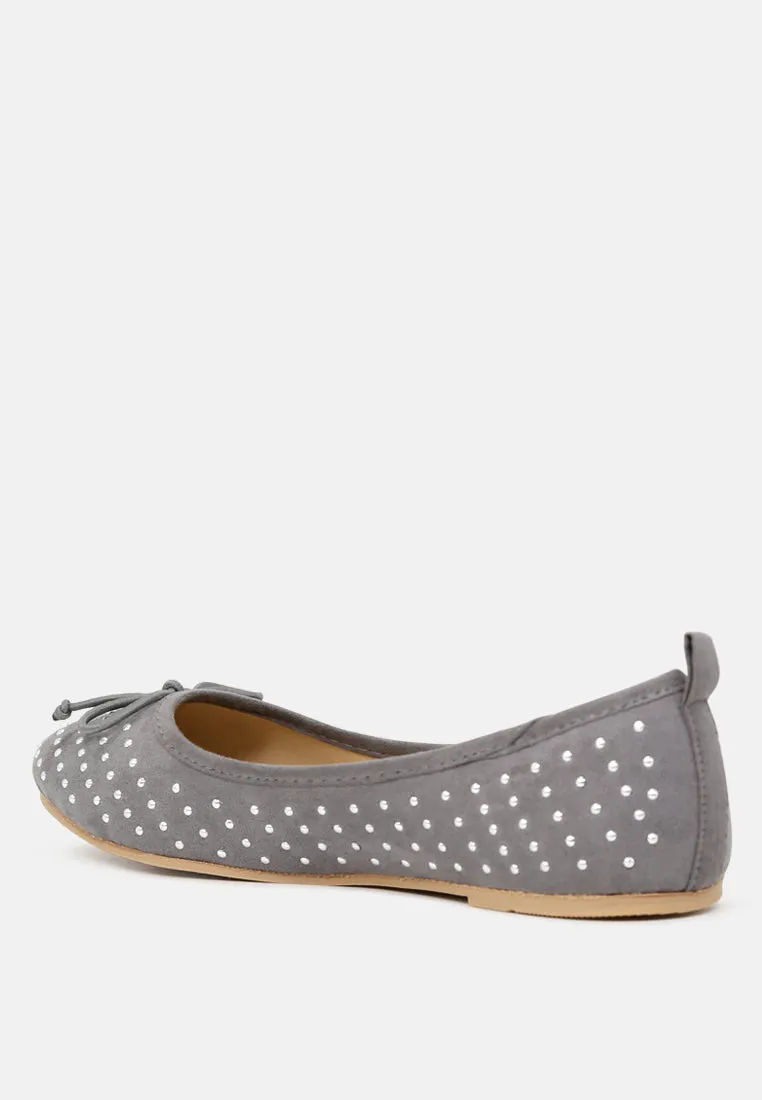 Briana Ballerina Flats With Silver Studs