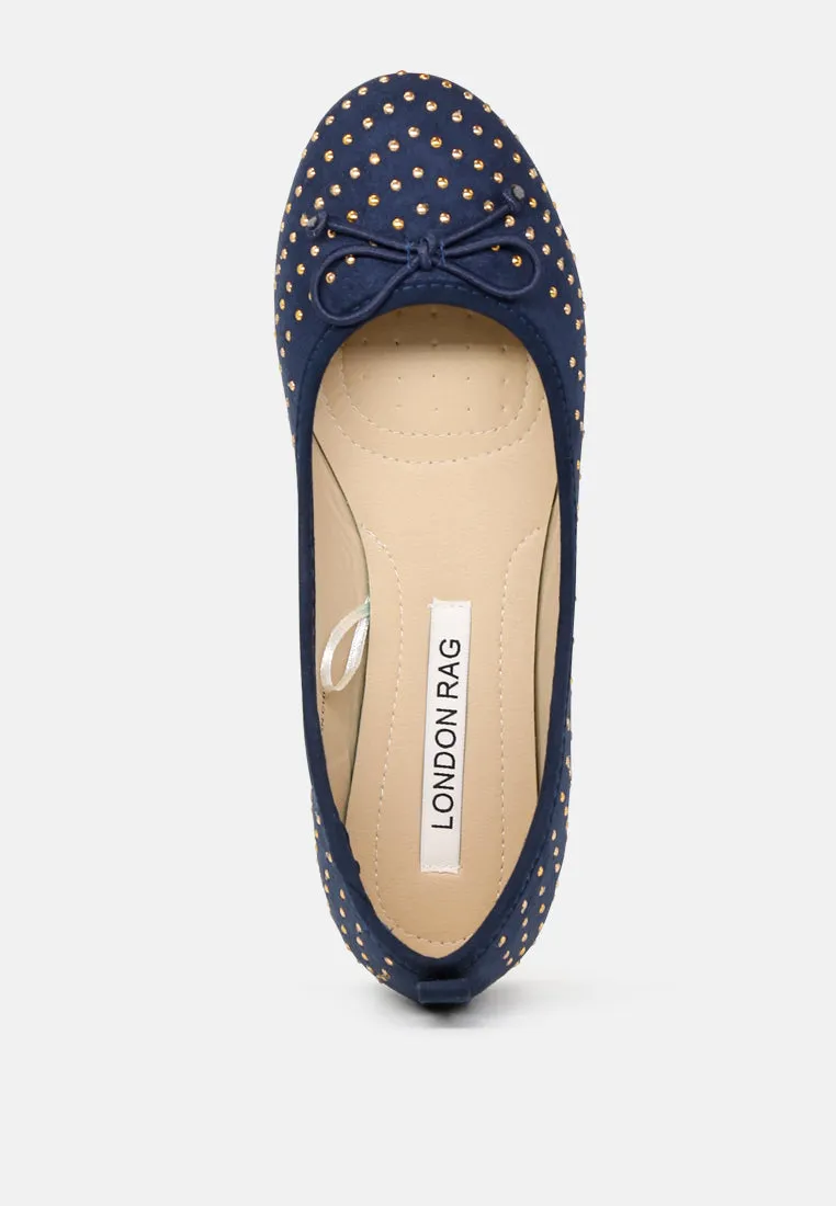 Briana Ballerina Flats With Silver Studs