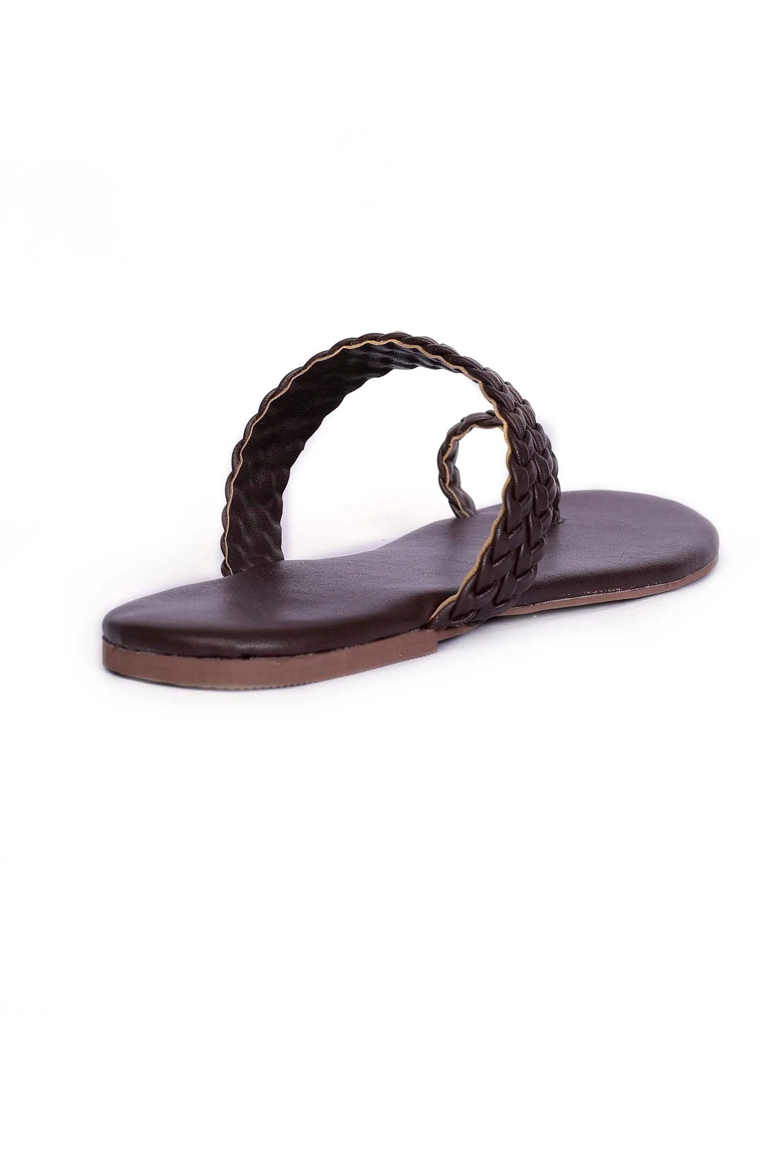 Brown Knotted Cruelty Free Leather Sandals