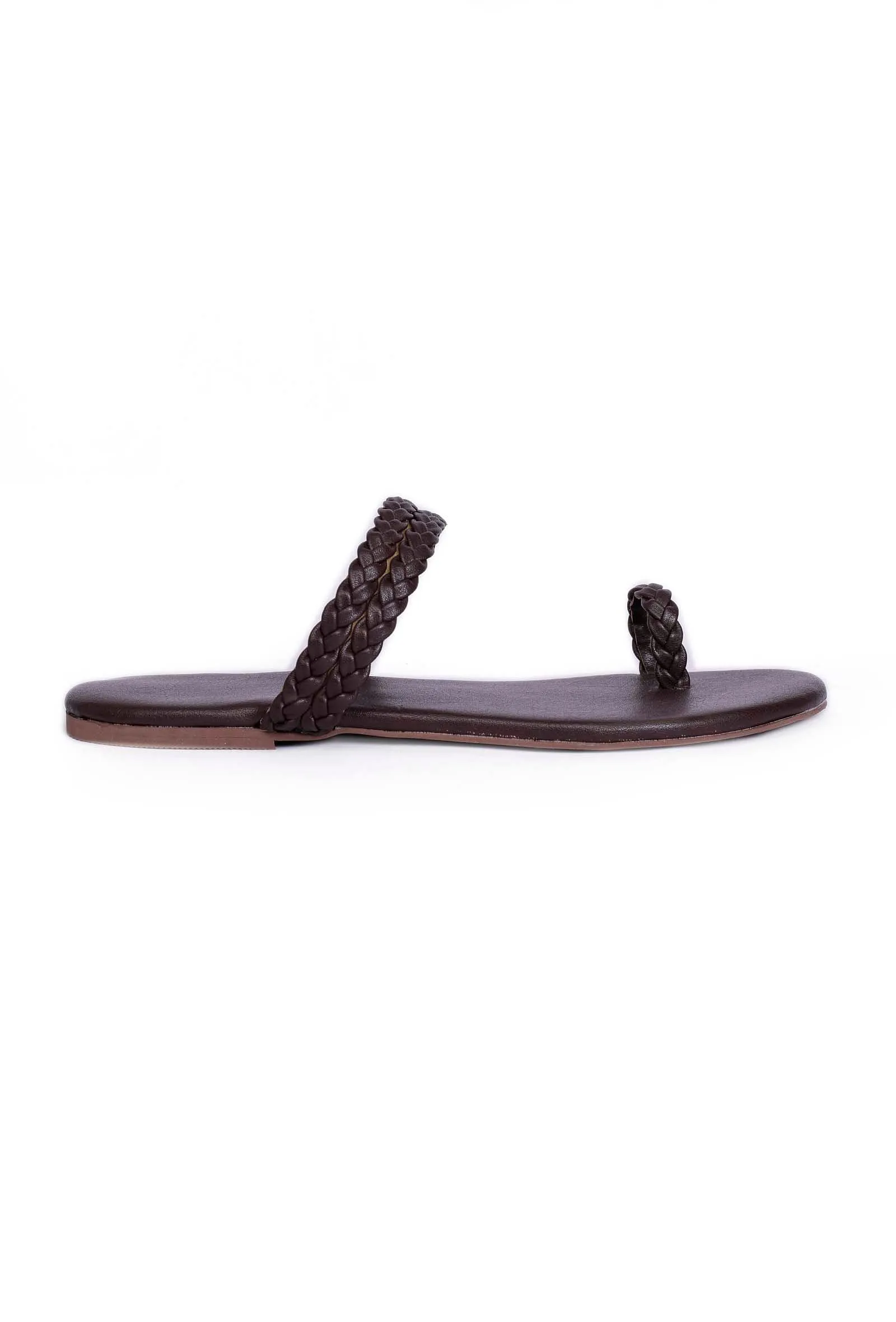 Brown Knotted Cruelty Free Leather Sandals