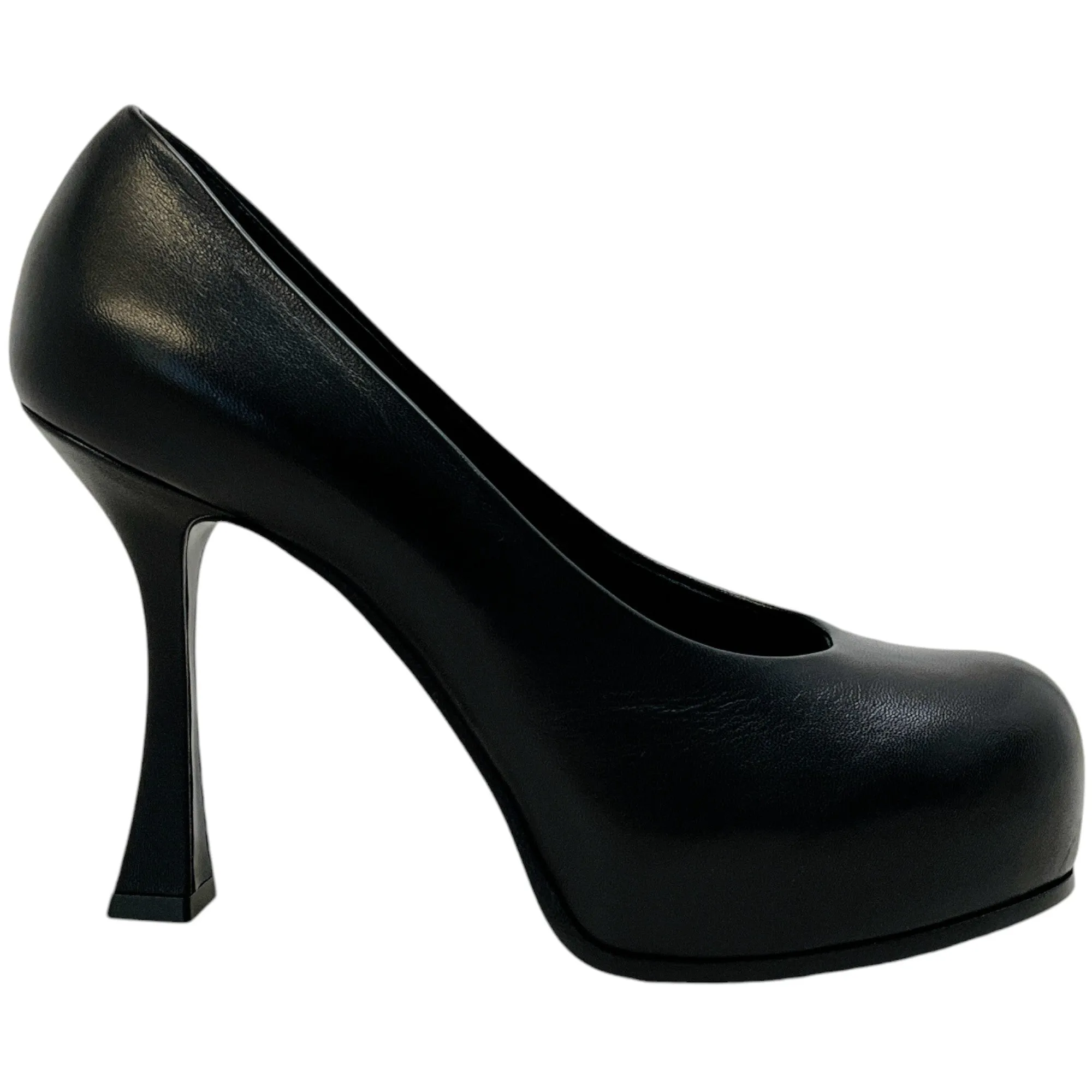 Casadei Black Leather Minorca Platform Pumps