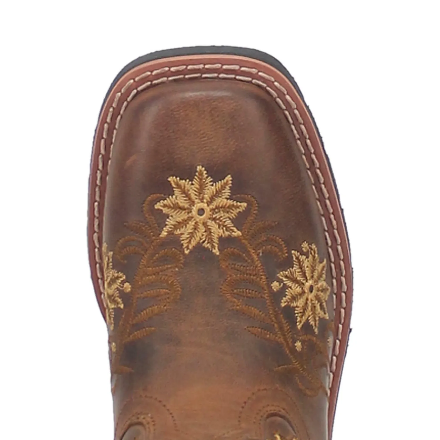 Dan Post Youth Gardenia Embroidered Honey Brown Leather Boots DPC3942