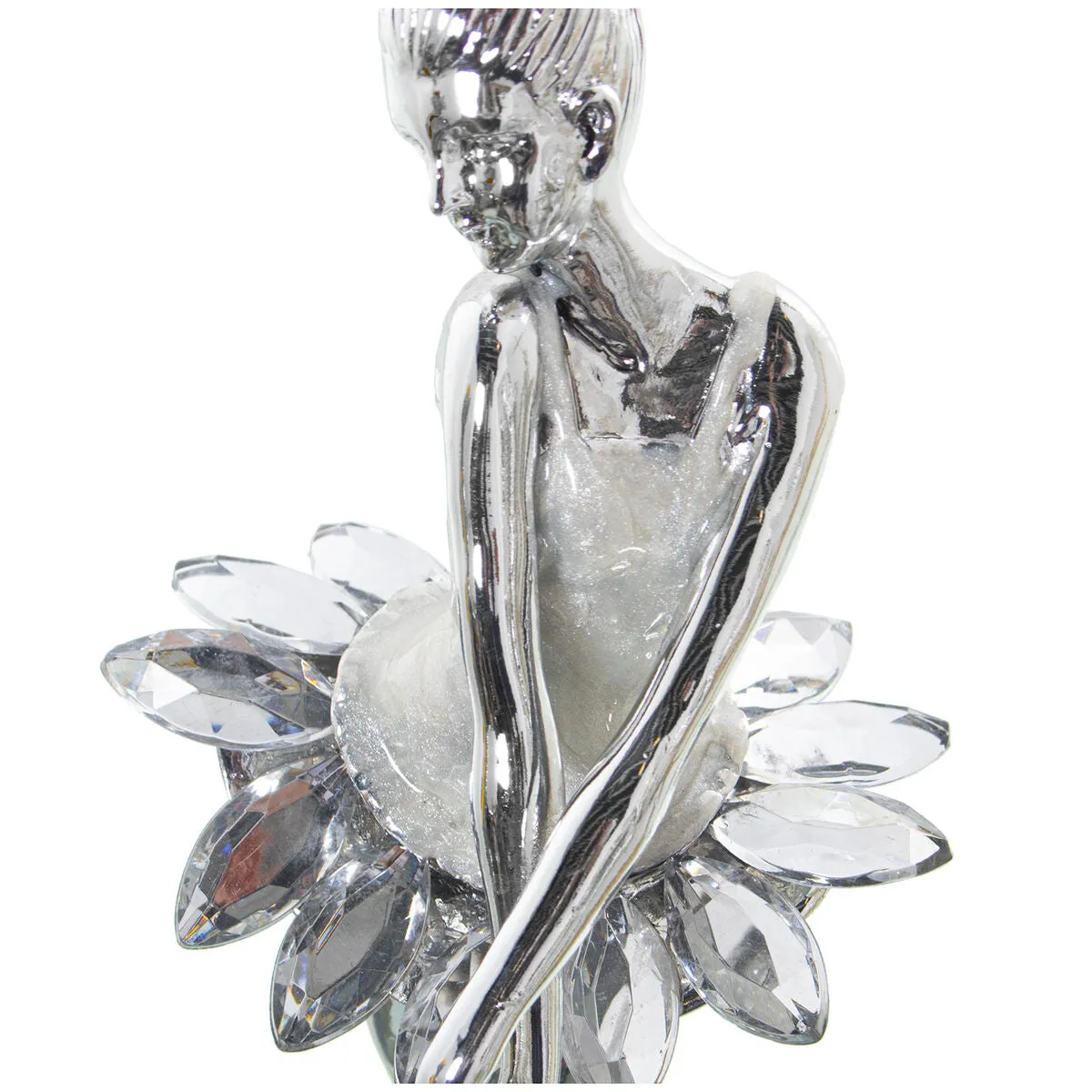 Decorative Figure Alexandra House Living Silver Acrylic Plastic Melamin Ballerina 8 x 7 x 26 cm