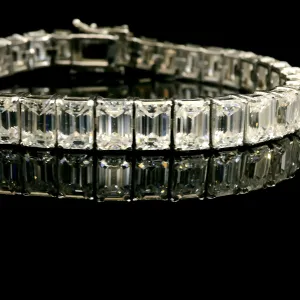 Emerald Cut Moissanite Tennis Bracelet (STOCK)