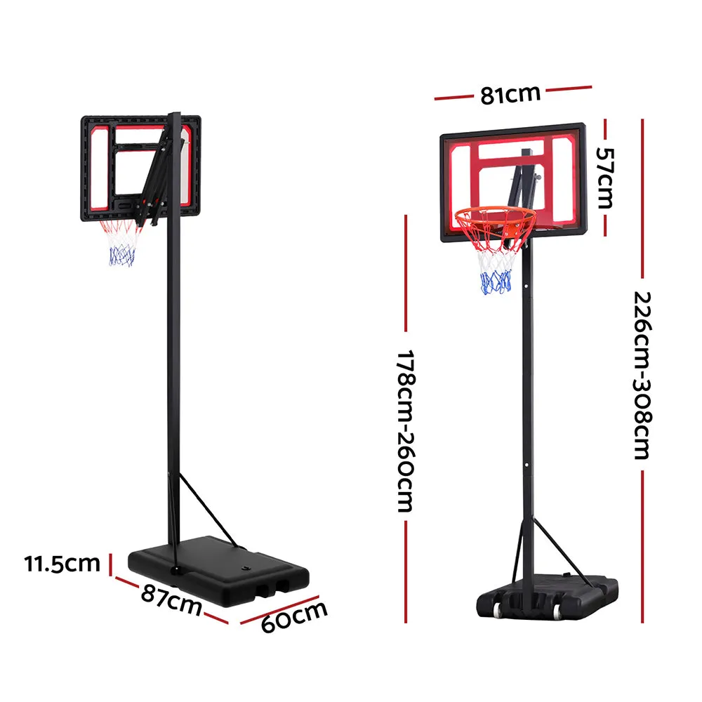 Everfit 2.6M Basketball Hoop Stand System Portable Kid