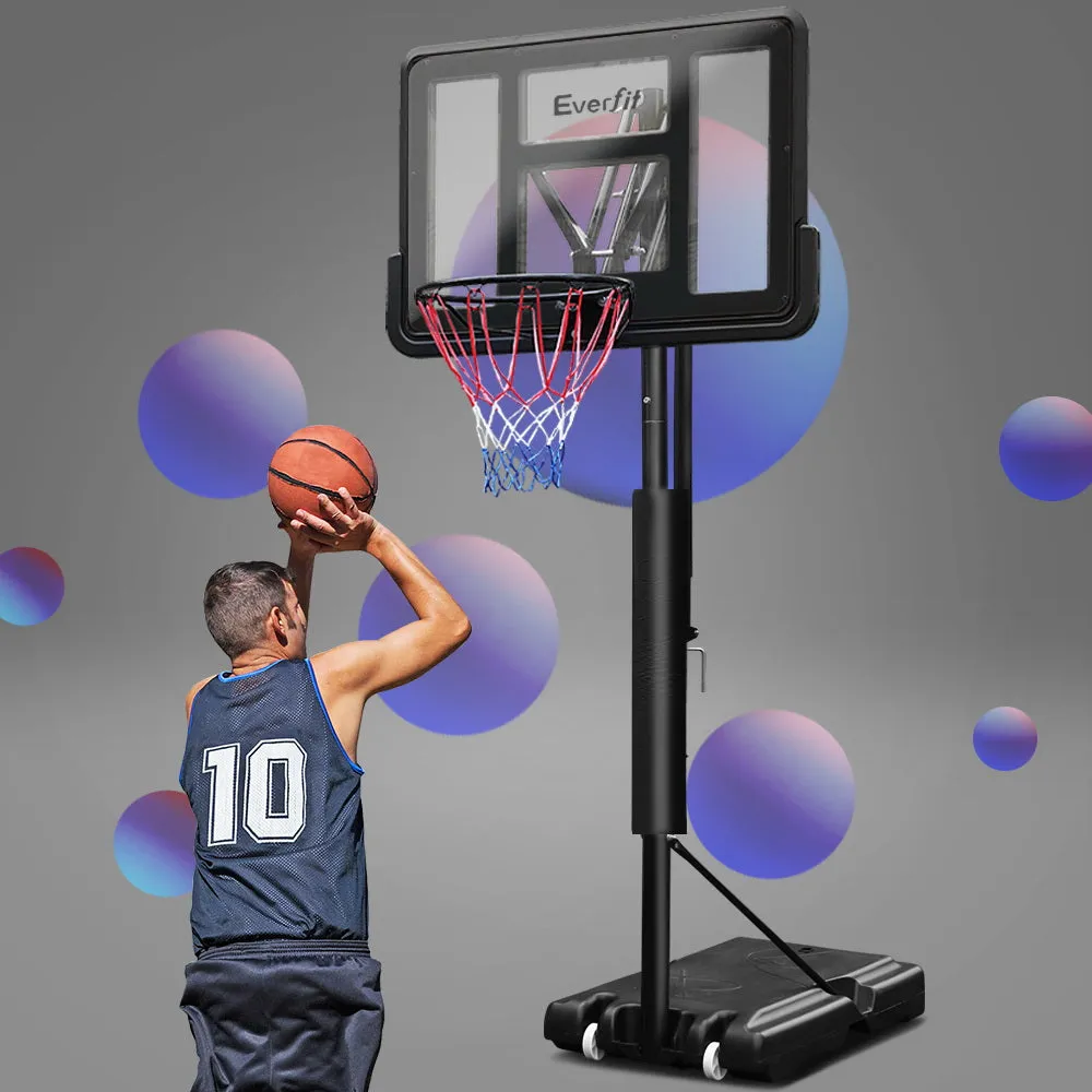 Everfit 3.05M Basketball Hoop Stand System Ring Portable Net Height Adjustable Black