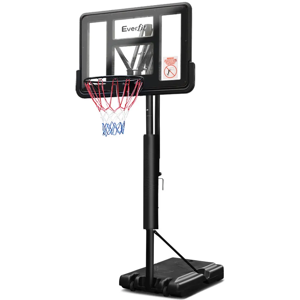 Everfit 3.05M Basketball Hoop Stand System Ring Portable Net Height Adjustable Black