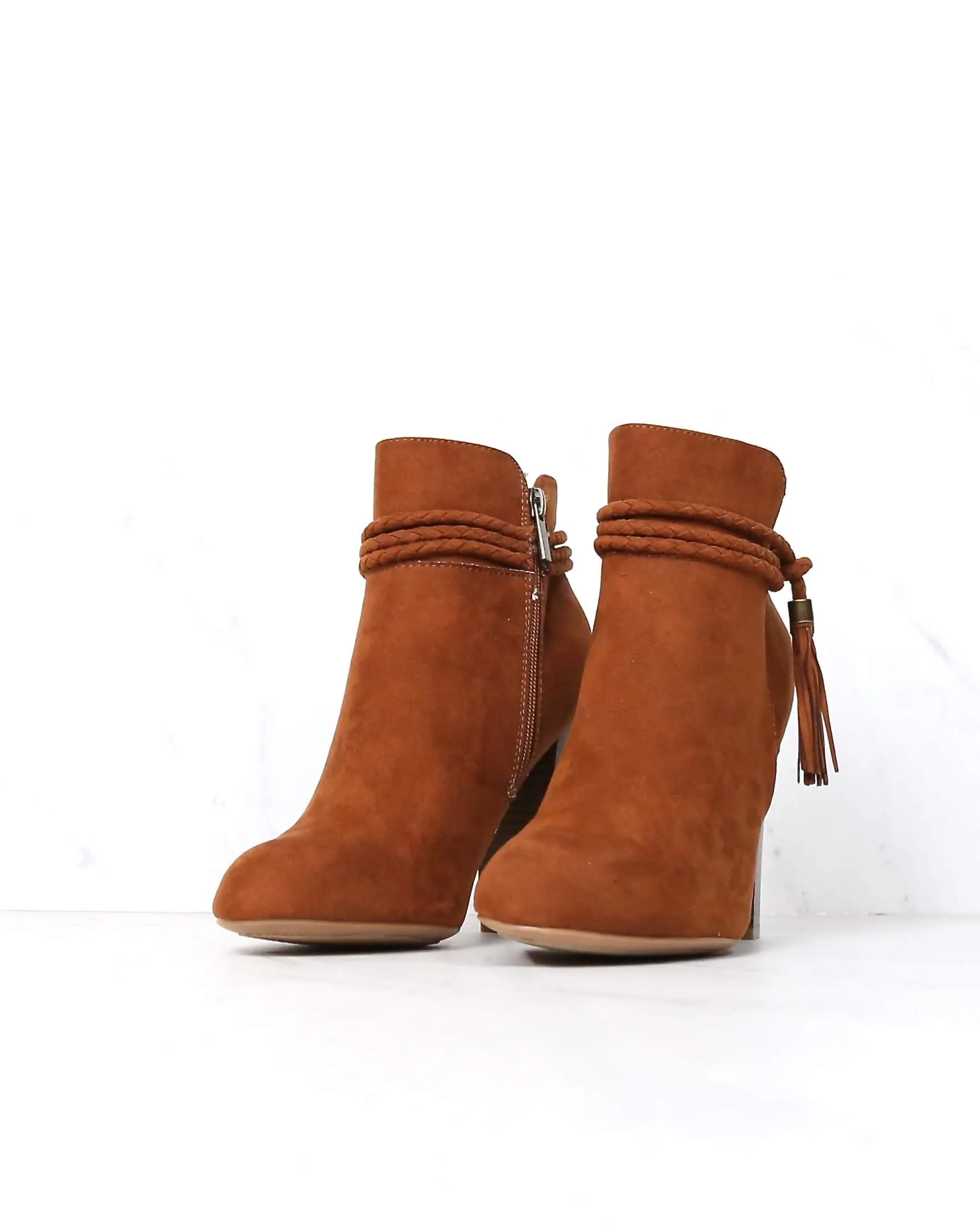 Final Sale - Vegan Suede Enchanted Tassel Detail Booties in More Colors