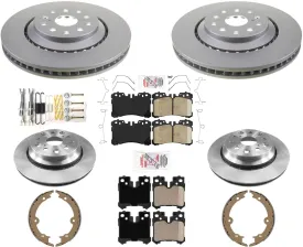 Front & Rear Disc Brake Rotors & Brake Pads For LS460 07-17 Rear Wheel Drive