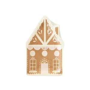 GBD1041 - Gingerbread House Shaped Paper Plate