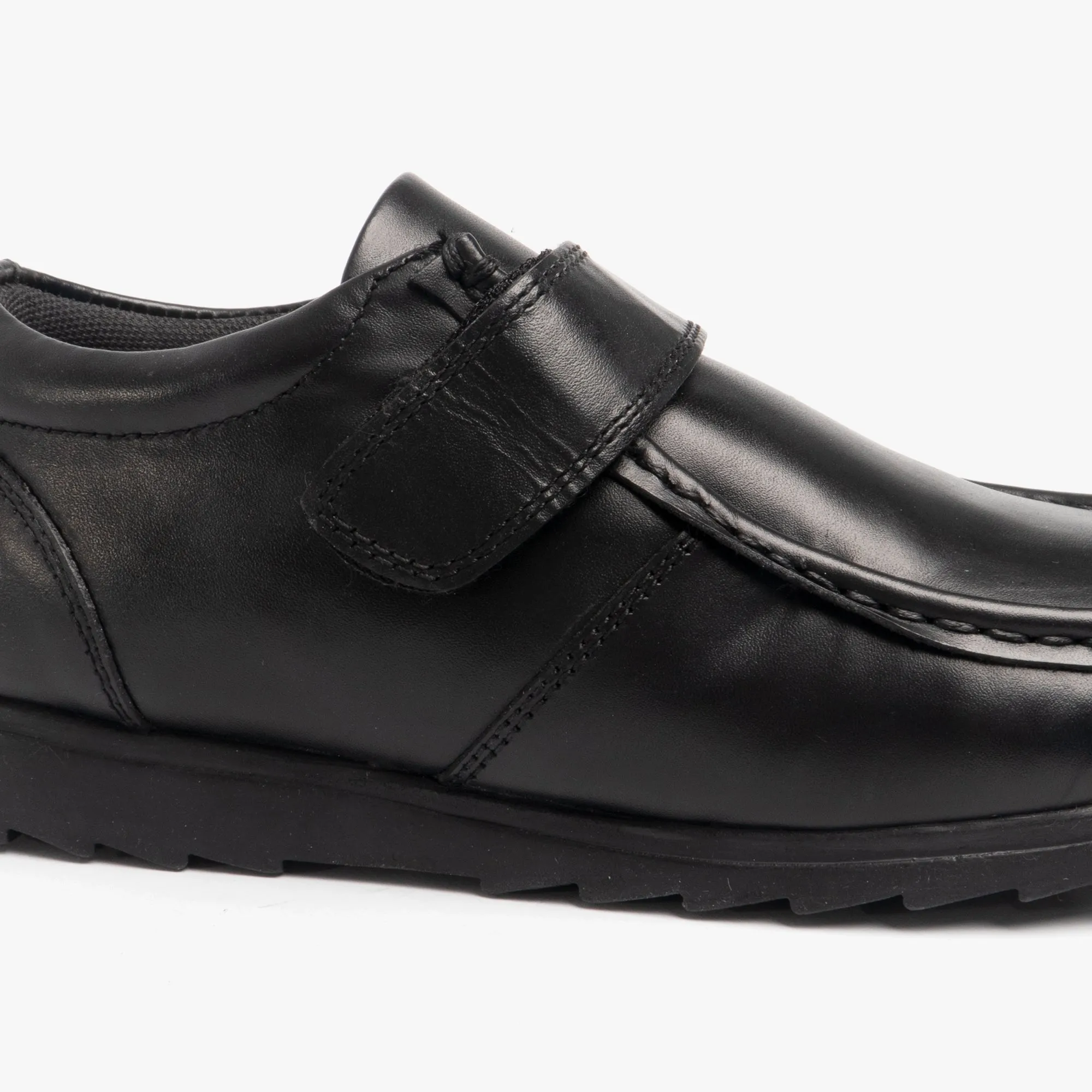 GENERALS Boys Leather Touch Fasten Shoes Black