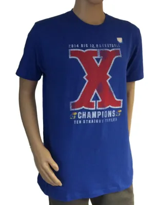 Kansas Jayhawks 2014 Big 12 Basketball Champions 10 X Straight Victory T-Shirt