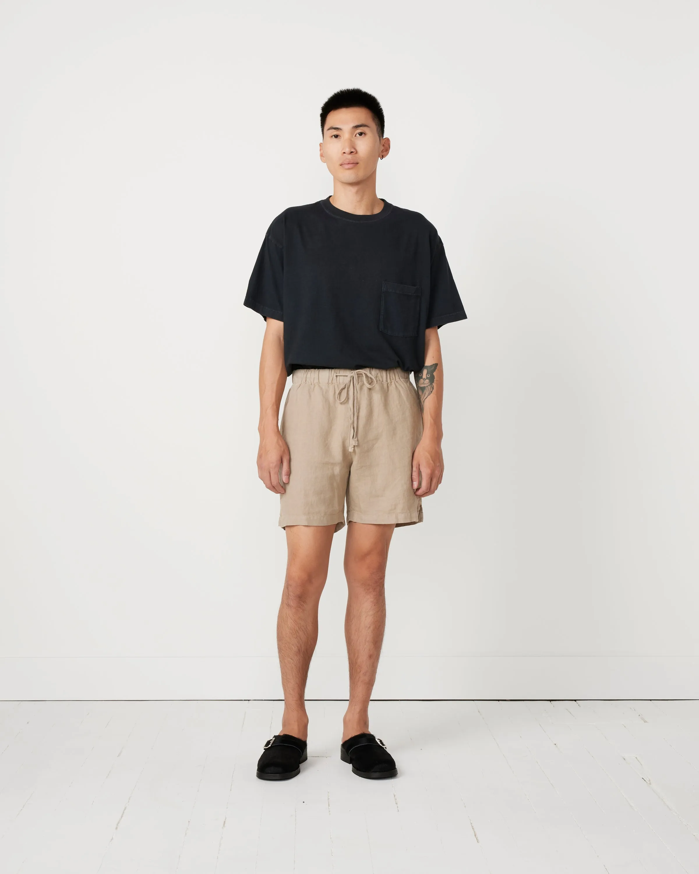 Linen Big SM Short in Desert