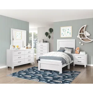 Modern White Twin (Single) Bed