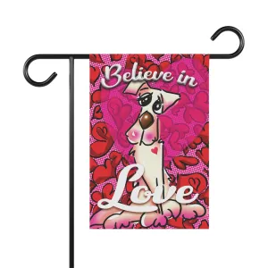 "Believe in Love" Heartful Pet Garden Flag and House Banner