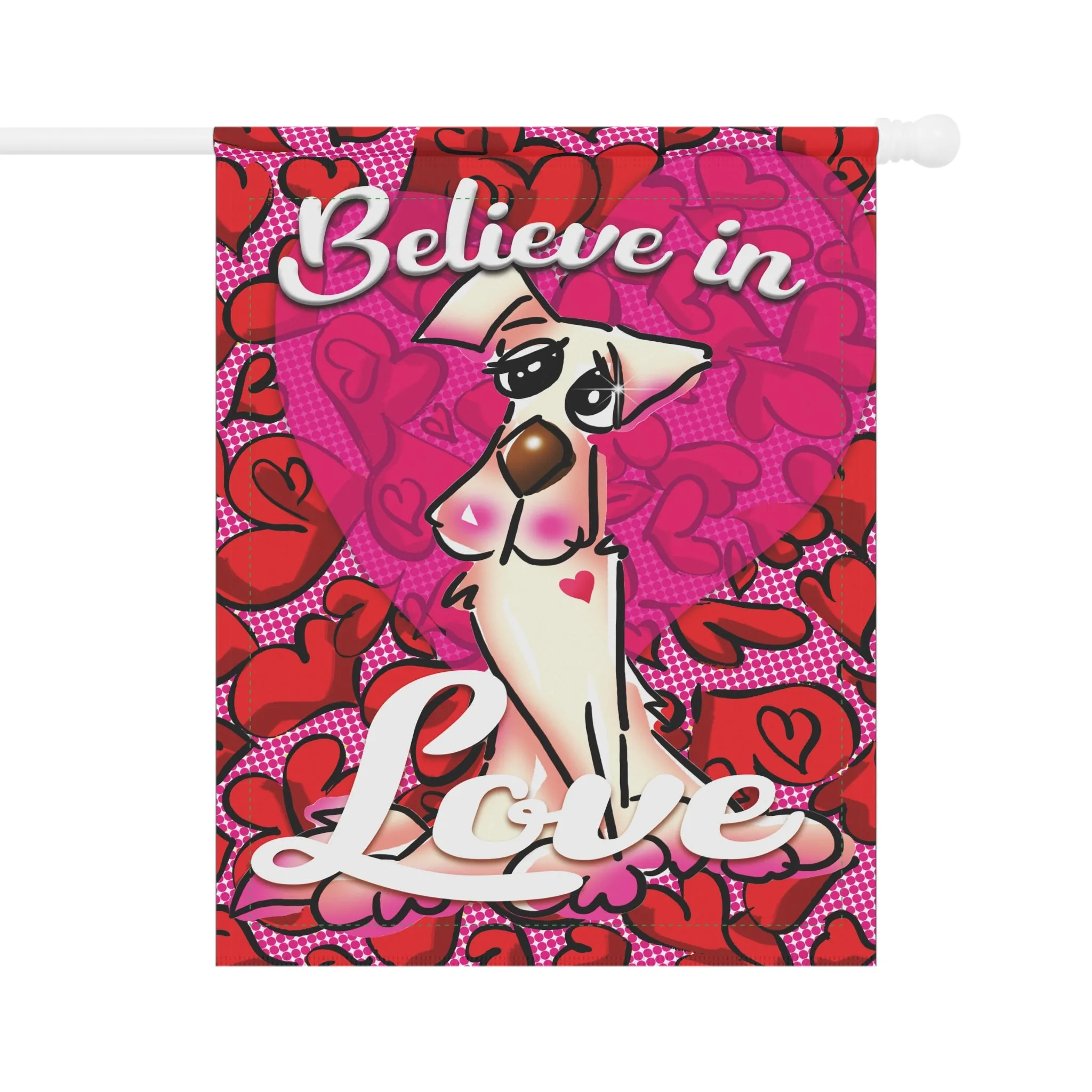 "Believe in Love" Heartful Pet Garden Flag and House Banner