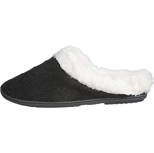 Roxoni Women's Slippers Cable Knit Super Cozy Comfort Clog