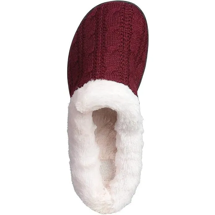 Roxoni Women's Slippers Cable Knit Super Cozy Comfort Clog