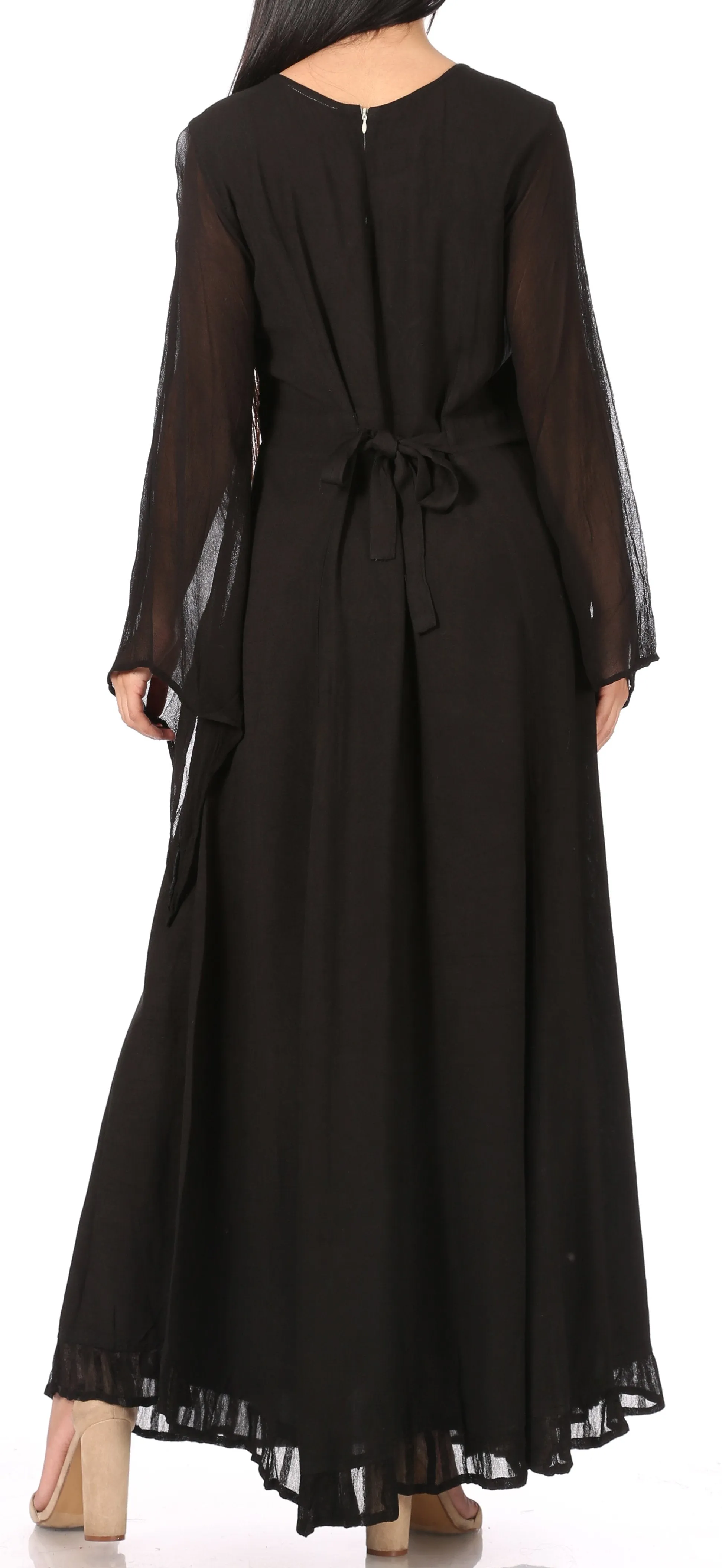 Sakkas Eve Women's Long Sleeve Casual Medieval Renaissance Celtic Maxi Dress Soft