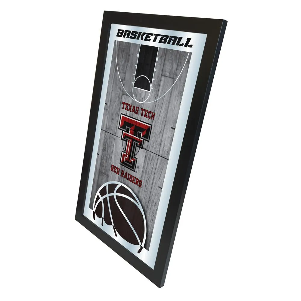 Texas Tech Red Raiders HBS Basketball Framed Hanging Glass Wall Mirror (26"x15")