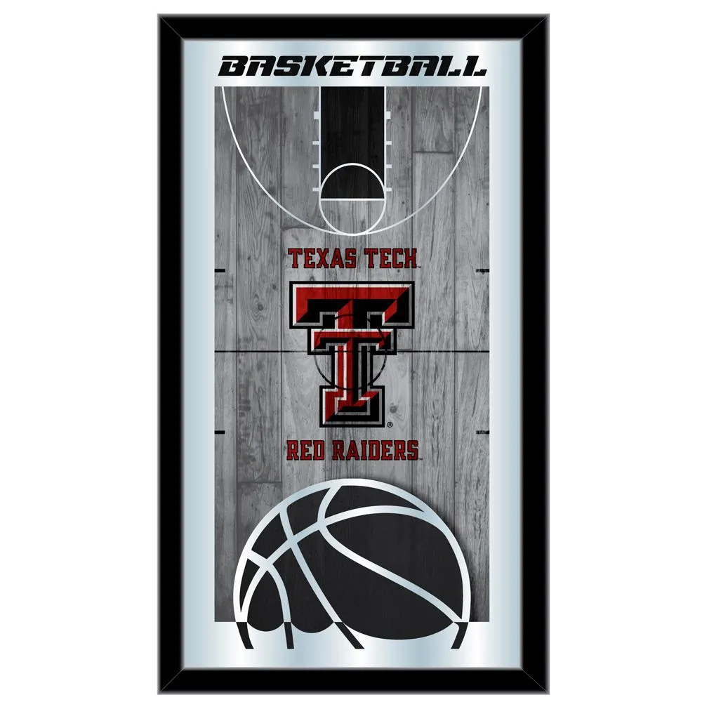 Texas Tech Red Raiders HBS Basketball Framed Hanging Glass Wall Mirror (26"x15")