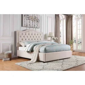 Toddrick Collection Beige Queen Platform Bed