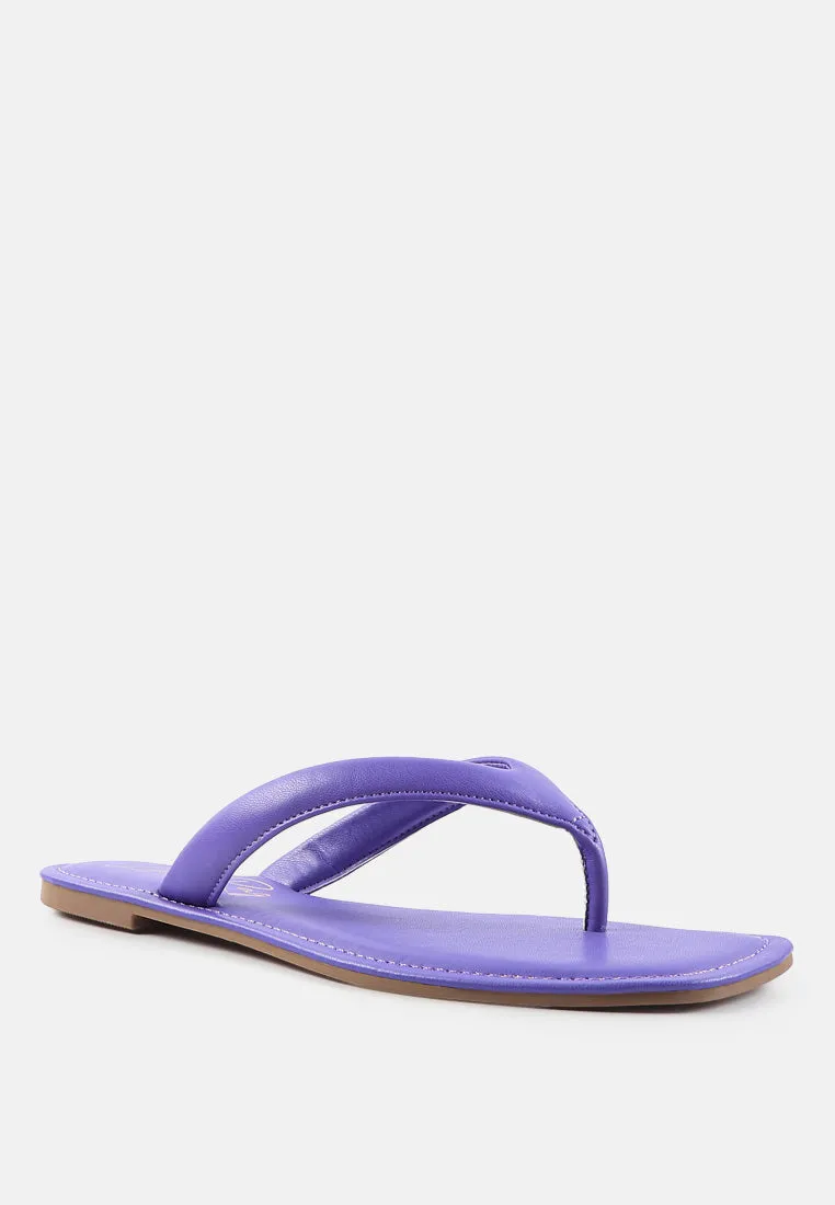 Tolpo Square Toe Thong Flats