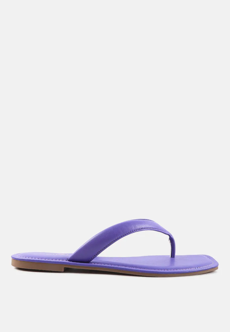 Tolpo Square Toe Thong Flats