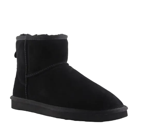 Ugg Boots Sude Womens Leather Sheepskin Grosby Jillaroo Black Slippers